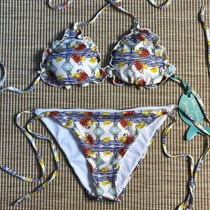 Antica Sartoria Positano Floral Print Bikini Set